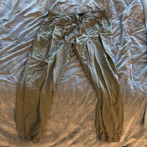 Olive Green Casual Pants